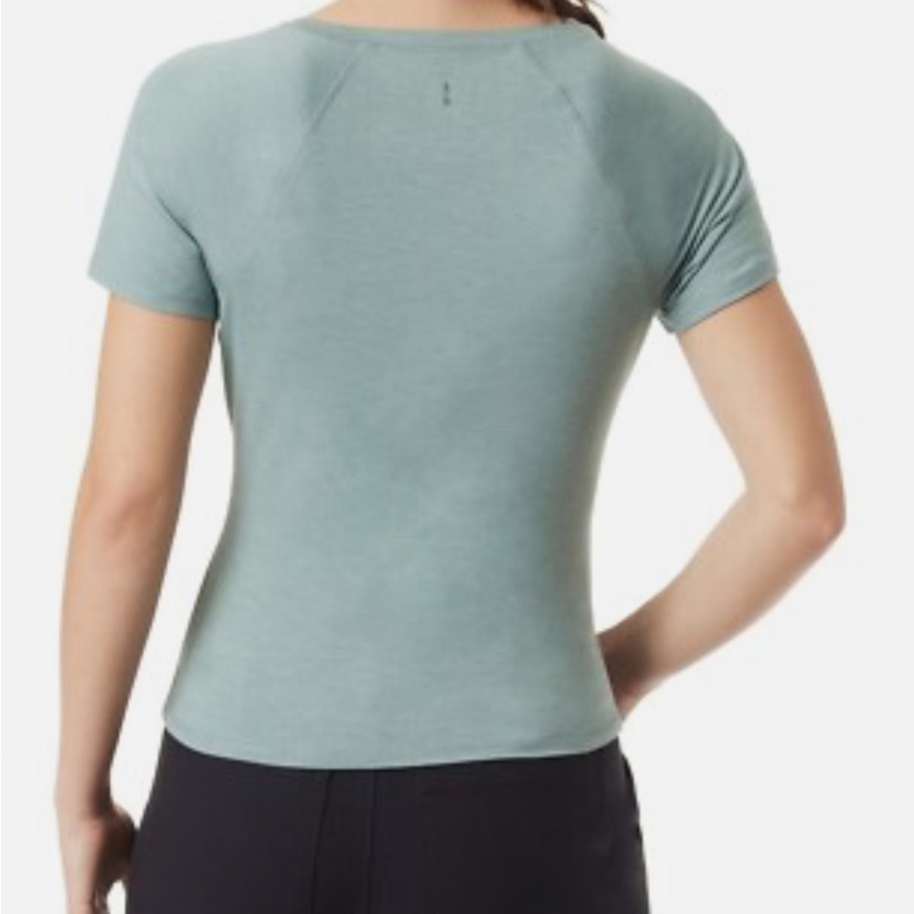 Bass Green Ruched Raglan Tee - Picture 2 of 5